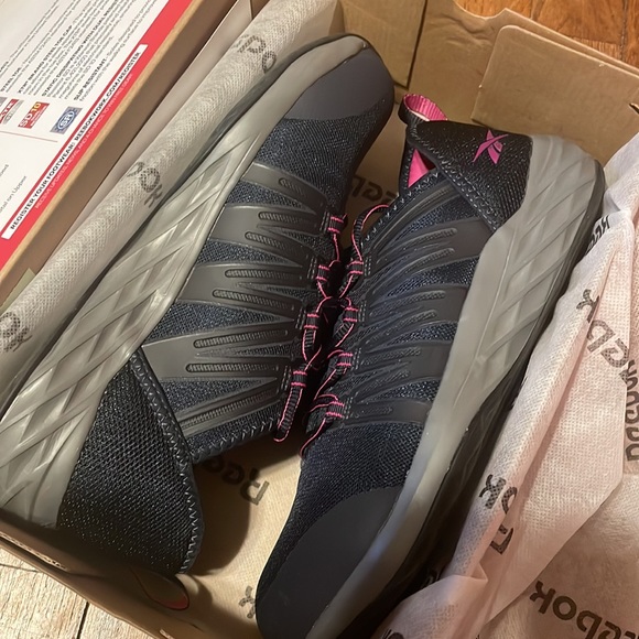 •REEBOK•NWB ASTRORIDE WORK MEMORYTECH MASSAGE FOOTBEED STEEL TOE SHOE SIZE 9.5 - Picture 8 of 16